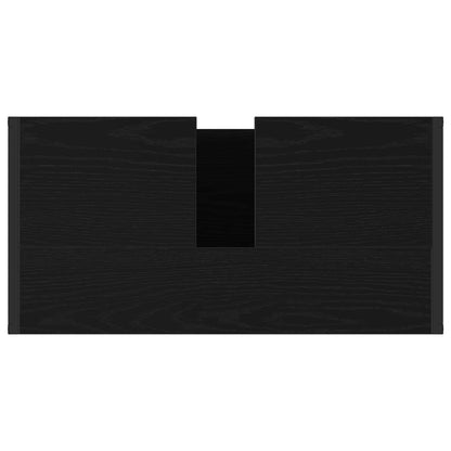 Badkamermeubelset met lade met plank Zwart Eiken Bewerkt hout
