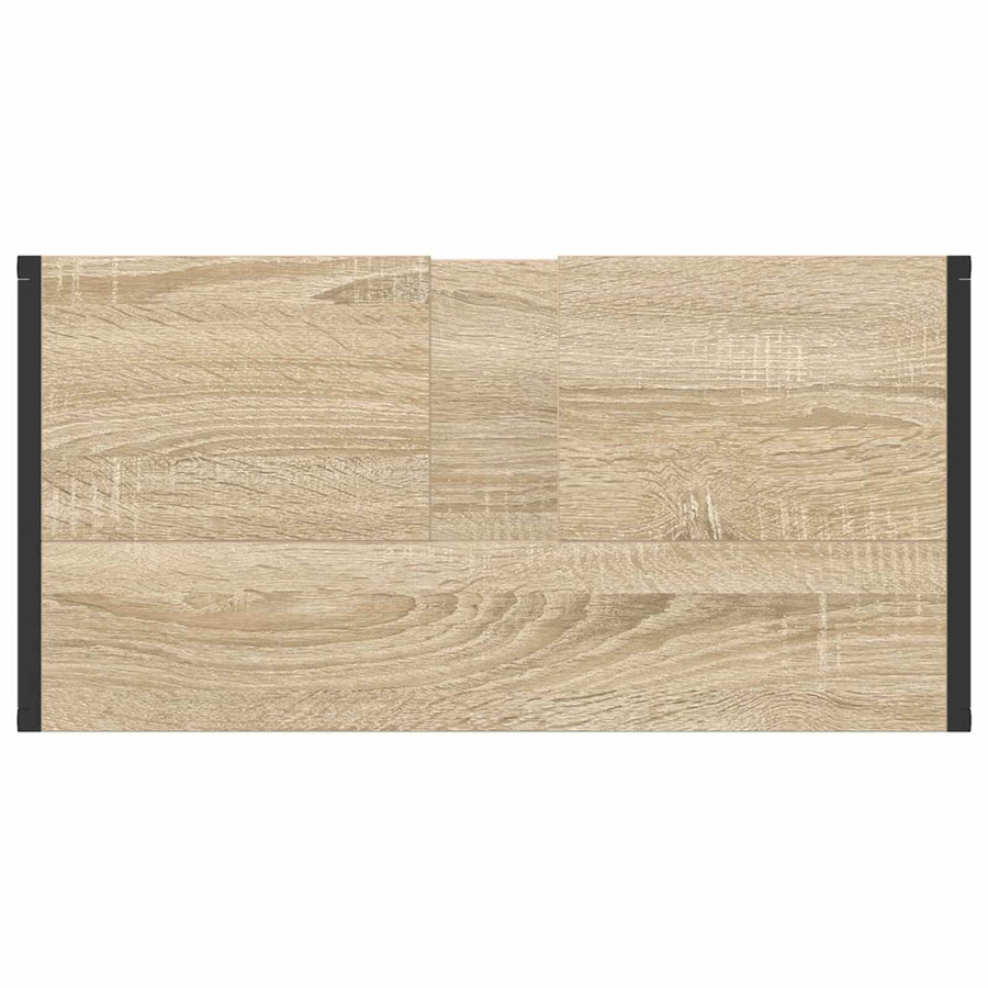 Badkamermeubelset met lade met plank Sonoma Eiken Bewerkt hout