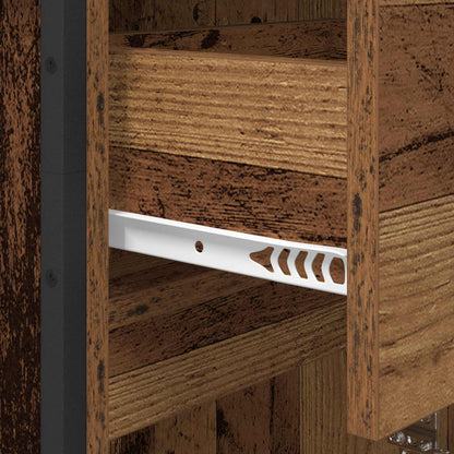 Badkamermeubelset met lade met plank Oudhout Bewerkt hout