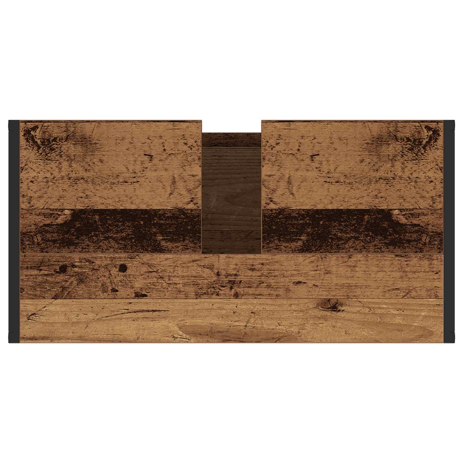 Badkamermeubelset met lade met plank Oudhout Bewerkt hout
