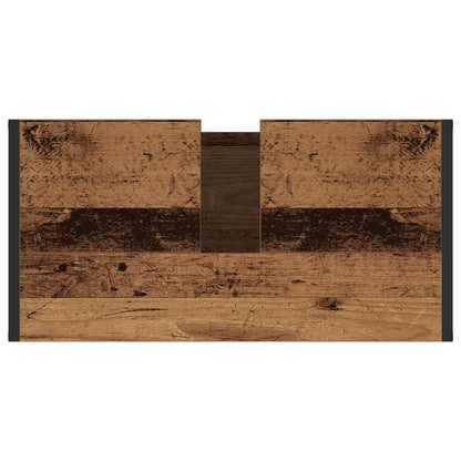 Badkamermeubelset met lade met plank Oudhout Bewerkt hout