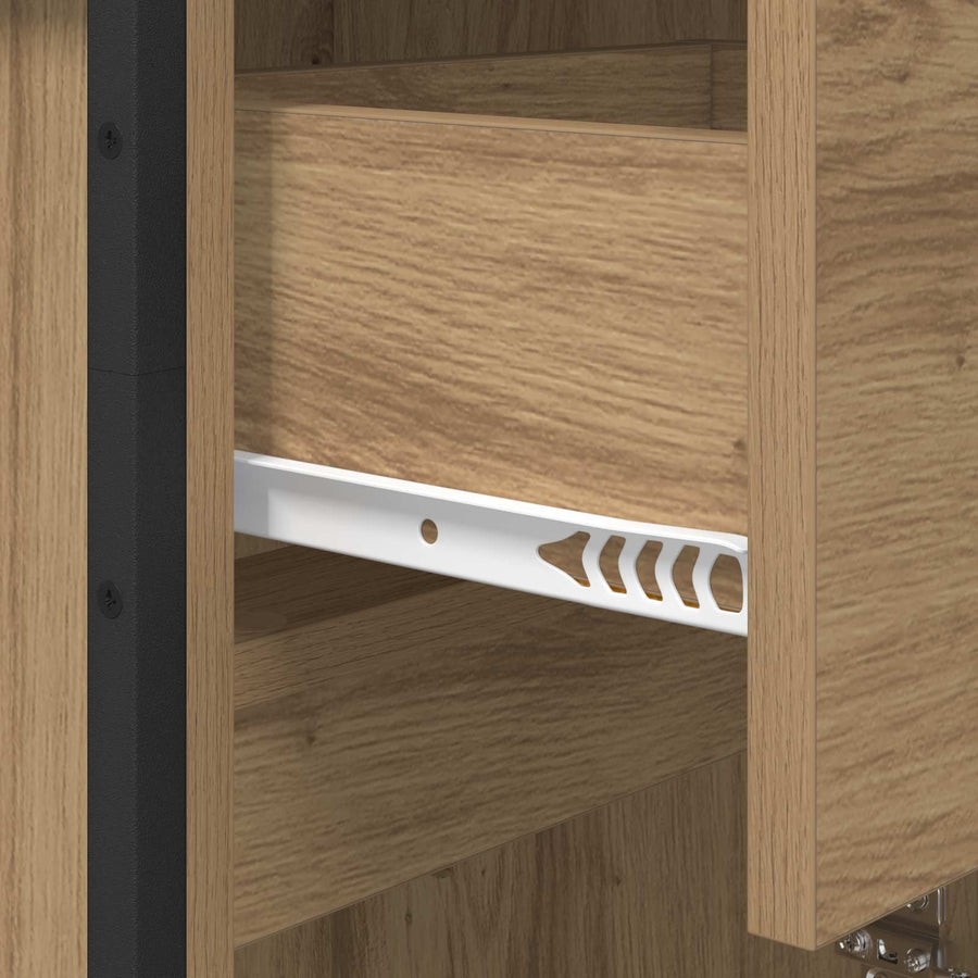 Badkamermeubelset met lade met plank Artisan Eiken Bewerkt hout