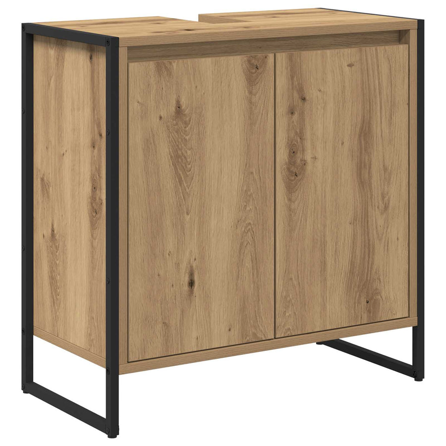 Badkamermeubelset met lade met plank Artisan Eiken Bewerkt hout