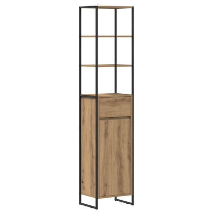 Badkamermeubelset met lade met plank Artisan Eiken Bewerkt hout