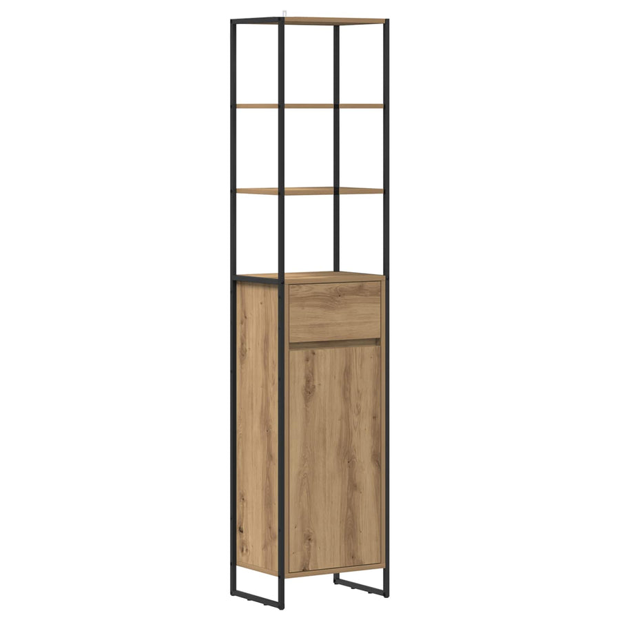 Badkamermeubelset met lade met plank Artisan Eiken Bewerkt hout