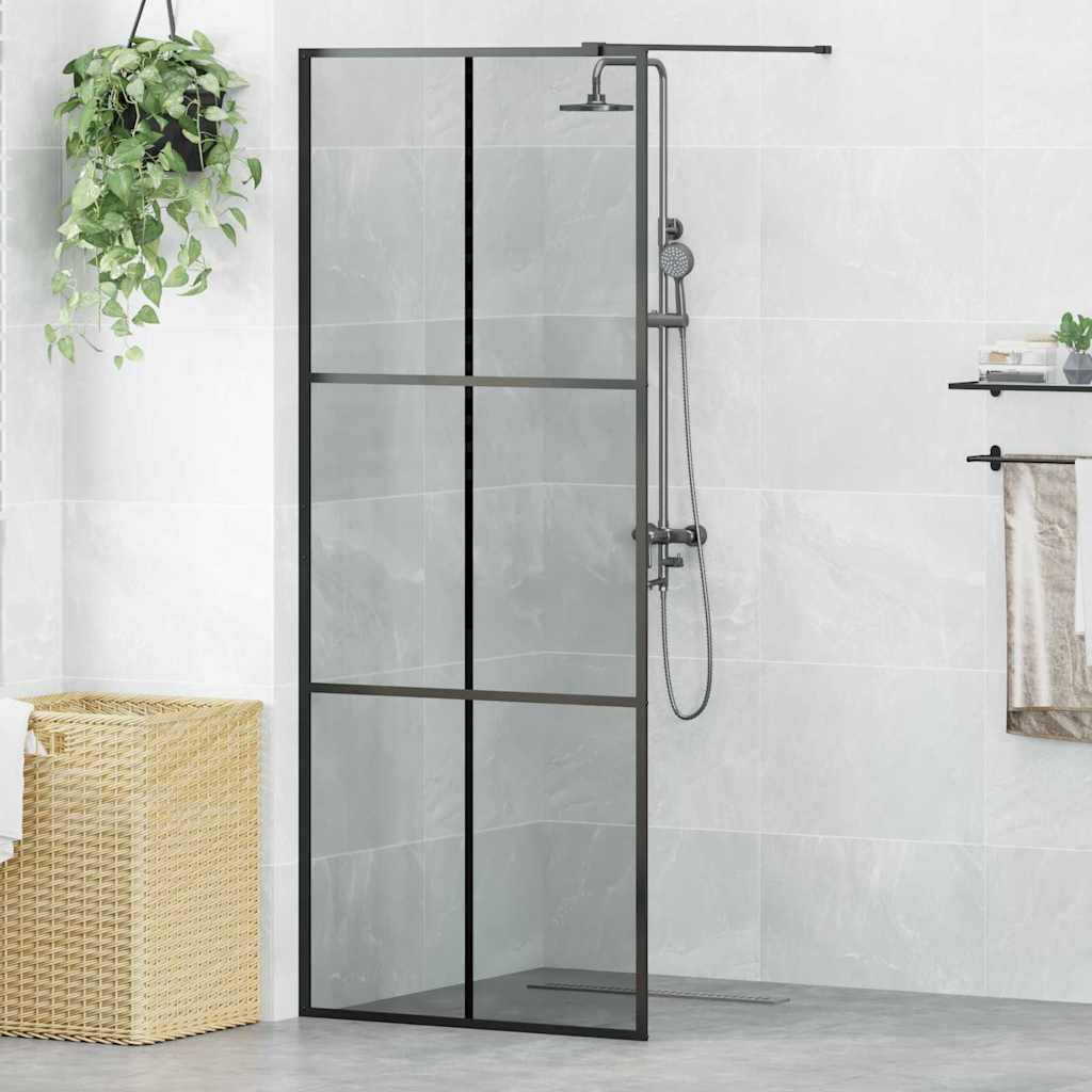 Inloopdouchewand Zwart 80 x 195 cm Gehard Glas
