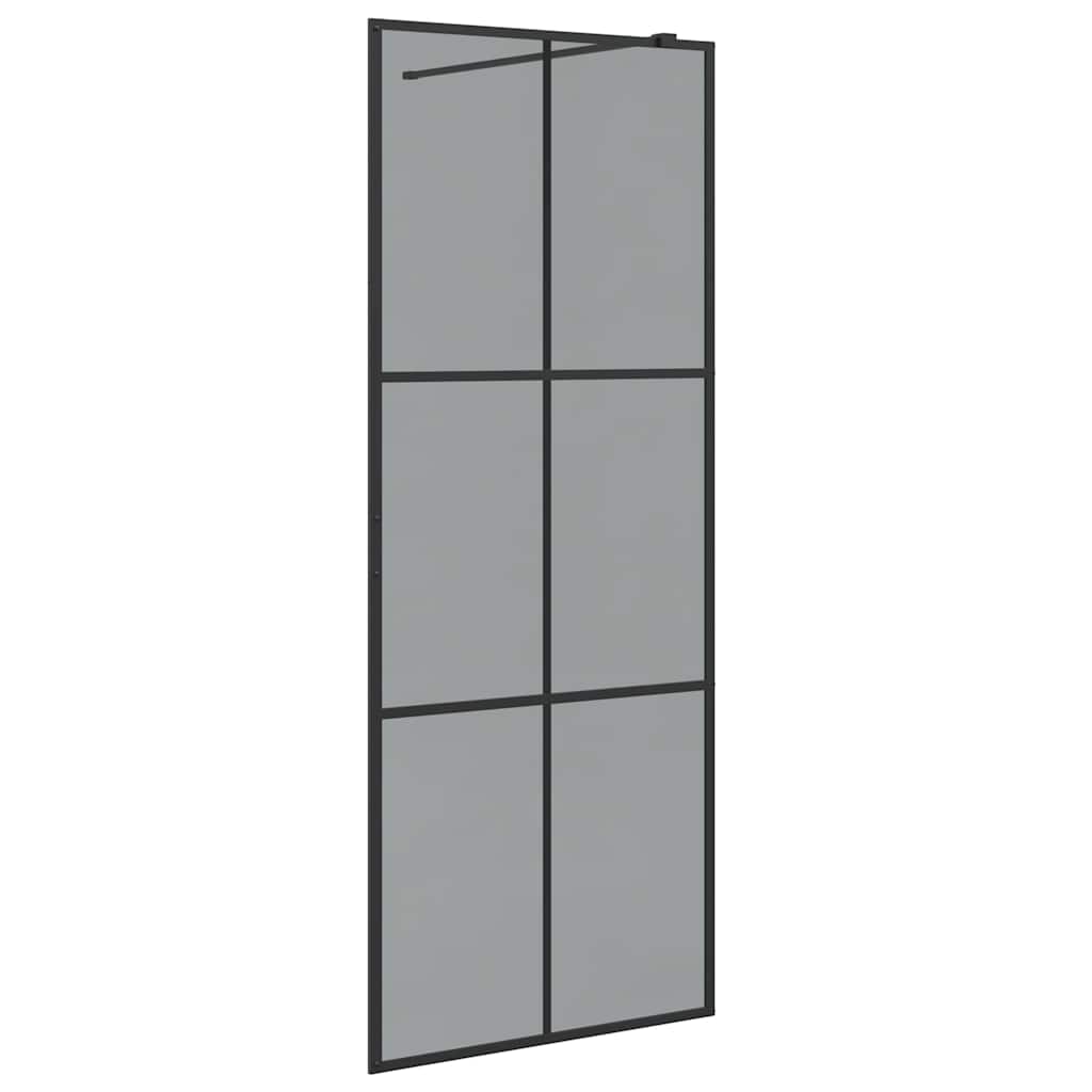 Inloopdouchewand Zwart 80 x 195 cm Gehard Glas