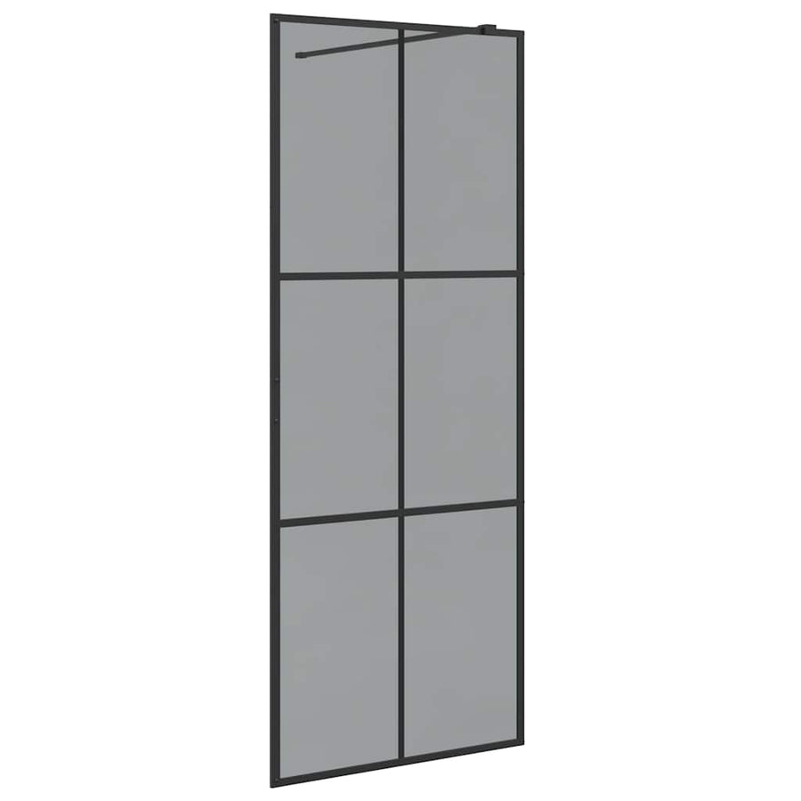 Inloopdouchewand Zwart 80 x 195 cm Gehard Glas