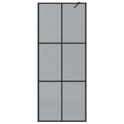 Inloopdouchewand Zwart 80 x 195 cm Gehard Glas