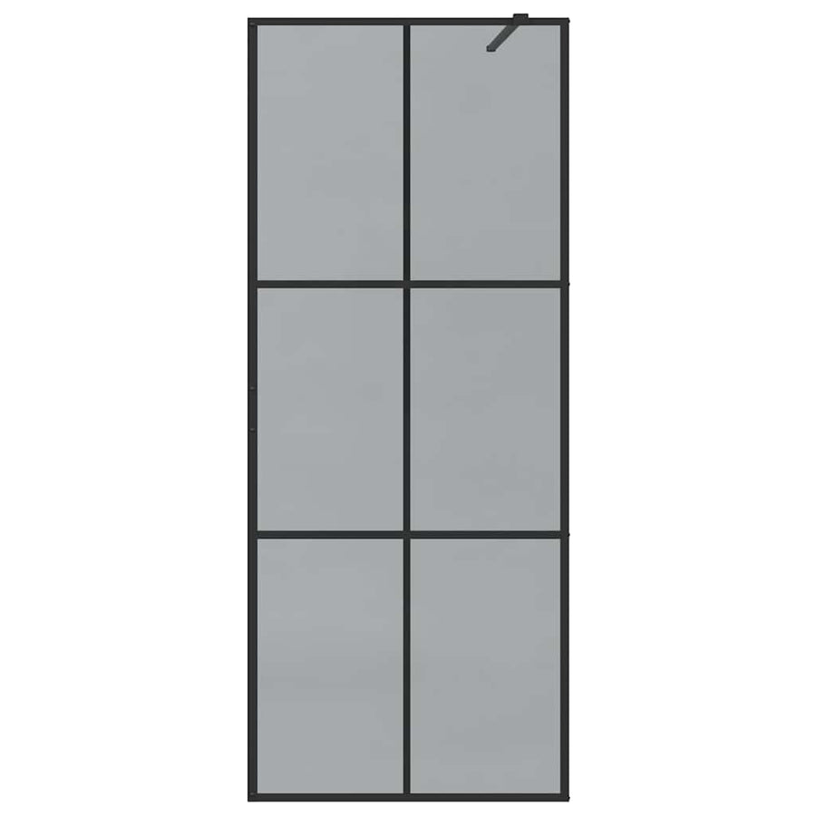 Inloopdouchewand Zwart 80 x 195 cm Gehard Glas