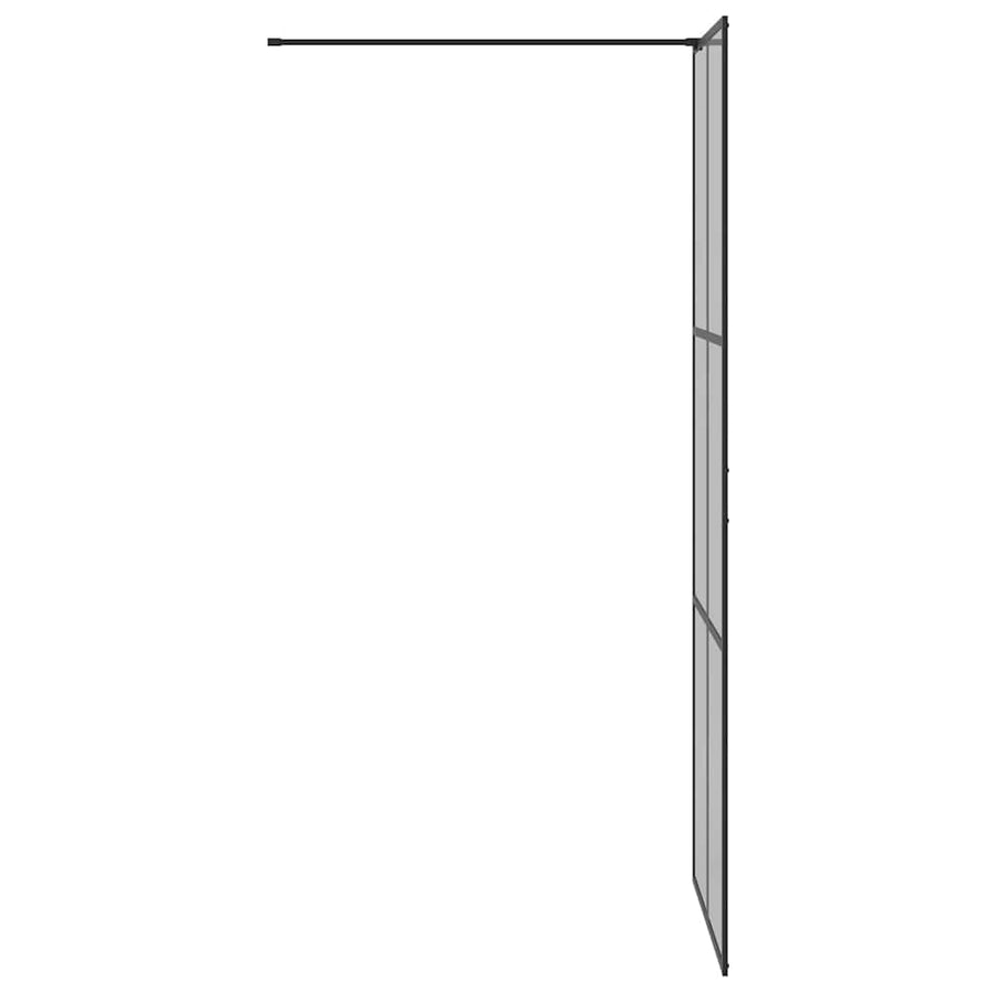 Inloopdouchewand Zwart 80 x 195 cm Gehard Glas