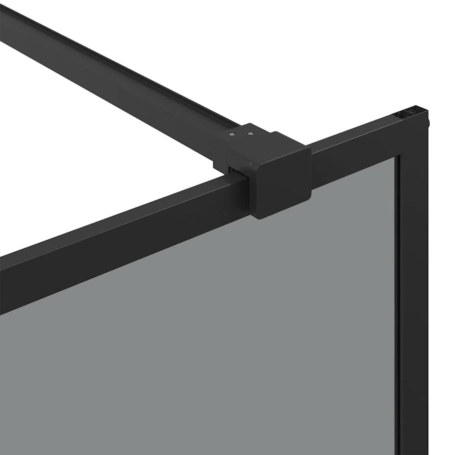 Inloop Douche Wand Zwart 90 x 195 cm gehard glas