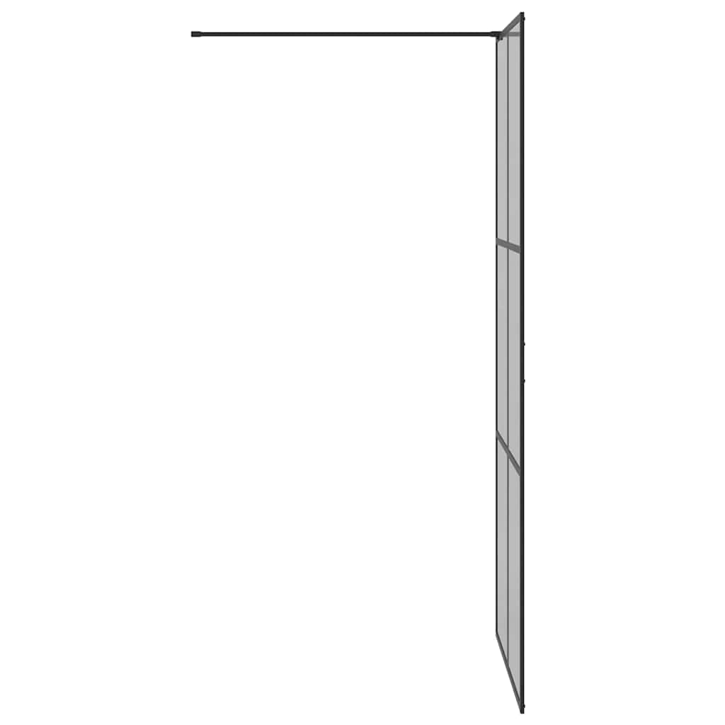 Inloop Douche Wand Zwart 90 x 195 cm gehard glas