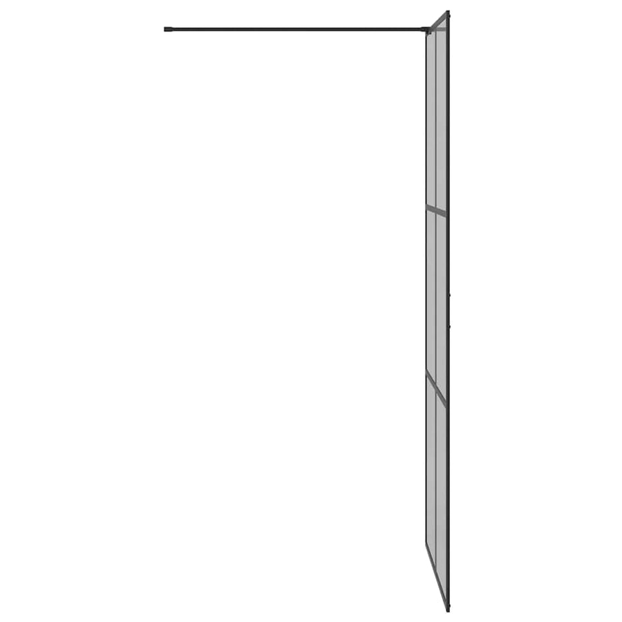 Inloop Douche Wand Zwart 90 x 195 cm gehard glas