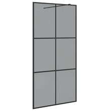 Inloop Douche Wand Zwart 100 x 195 cm gehard glas