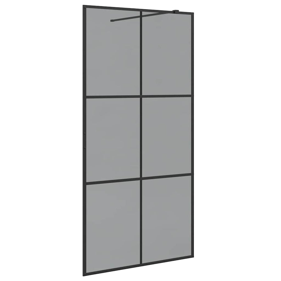Inloop Douche Wand Zwart 100 x 195 cm gehard glas