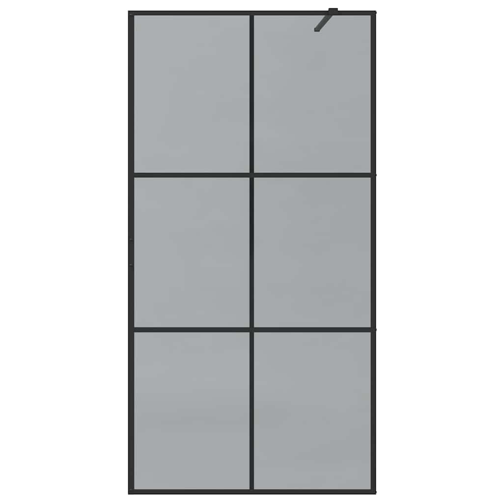 Inloop Douche Wand Zwart 100 x 195 cm gehard glas