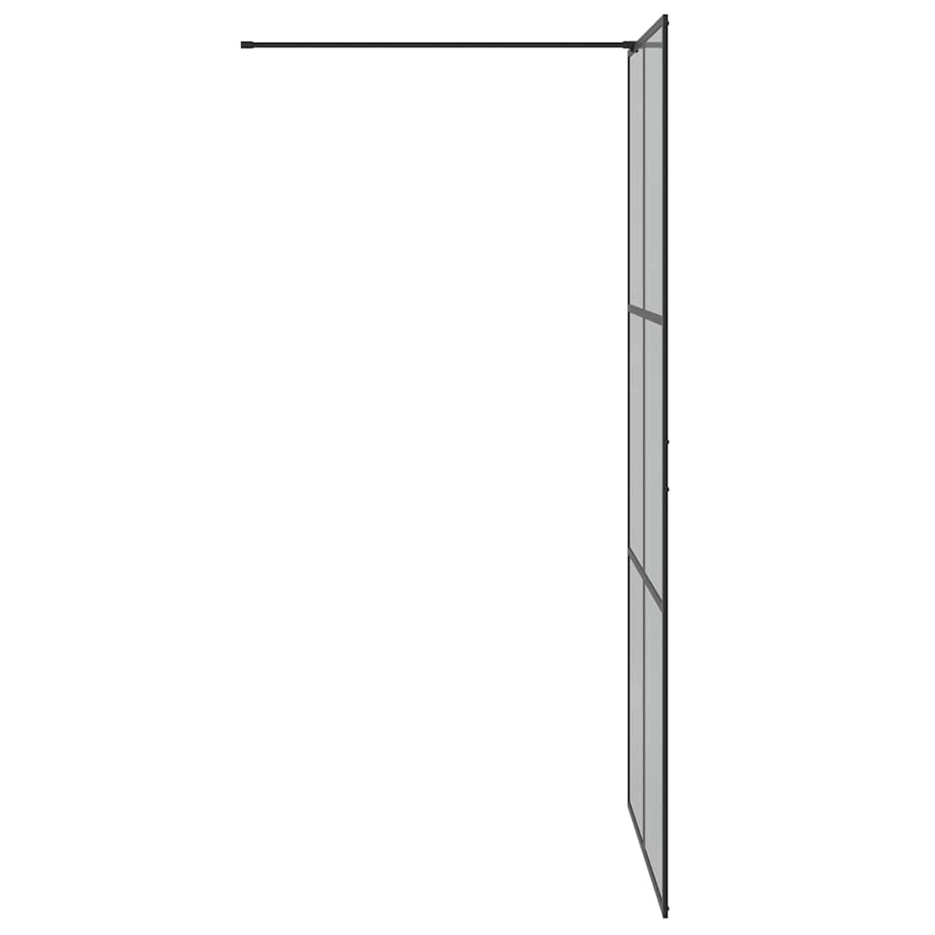 Inloop Douche Wand Zwart 100 x 195 cm gehard glas