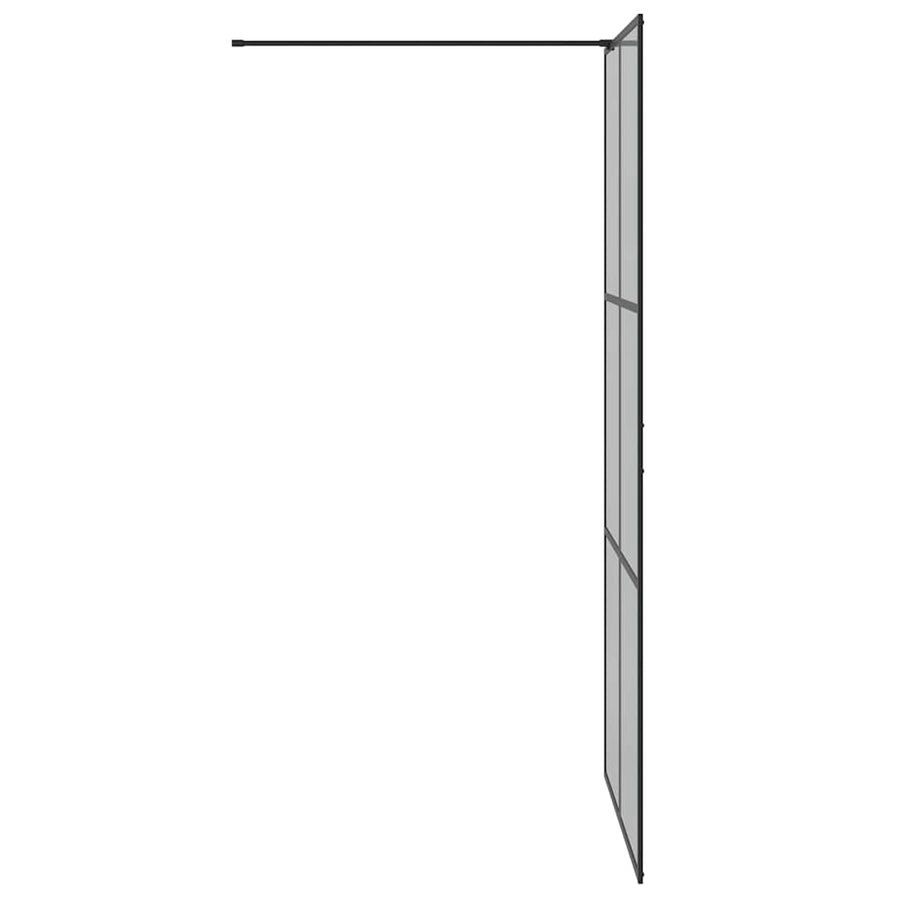 Inloop Douche Wand Zwart 100 x 195 cm gehard glas