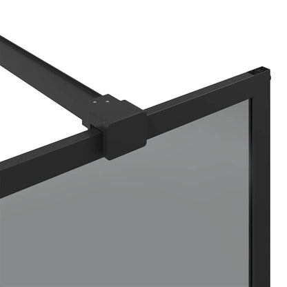 Inloop Douche Wand Zwart 115 x 195 cm gehard glas
