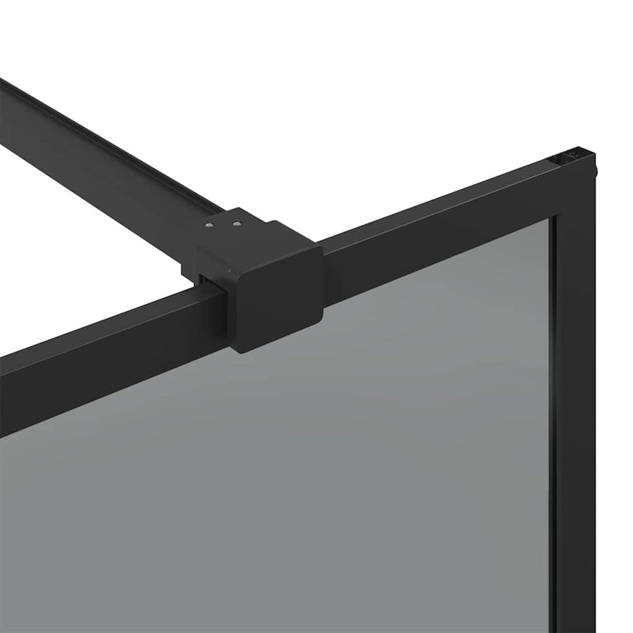 Inloop Douche Wand Zwart 115 x 195 cm gehard glas