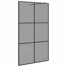 Inloop Douche Wand Zwart 115 x 195 cm gehard glas