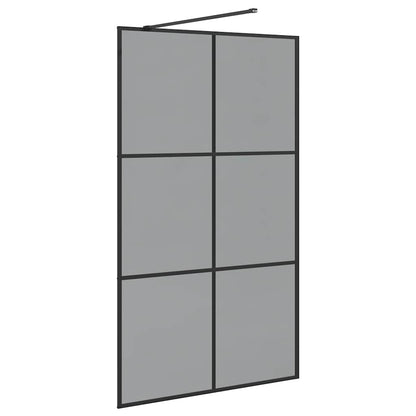 Inloop Douche Wand Zwart 115 x 195 cm gehard glas