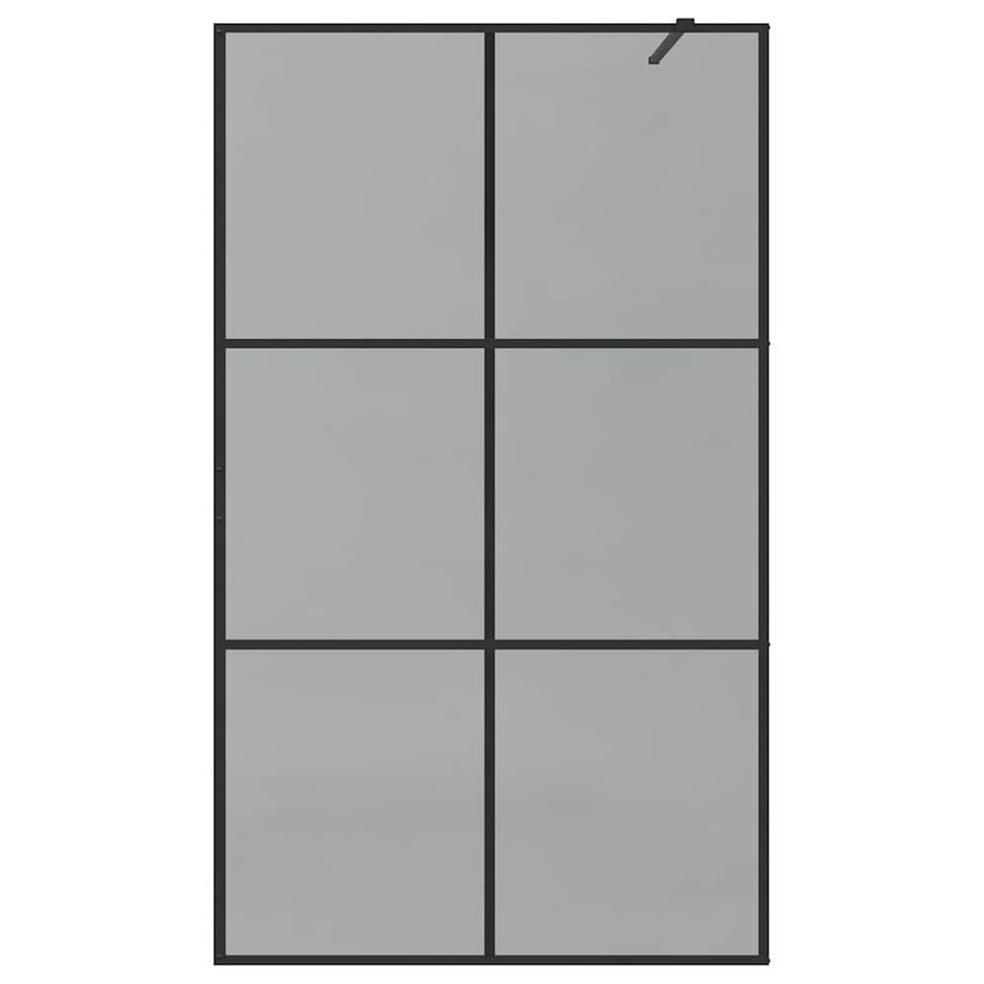 Inloop Douche Wand Zwart 115 x 195 cm gehard glas