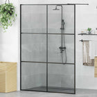 Walk-in Shower Screen Black 140 x 195 cm Tempered Glass