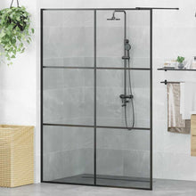 Inloop Douche Wand Zwart 140 x 195 cm gehard glas