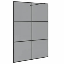 Inloop Douche Wand Zwart 140 x 195 cm gehard glas