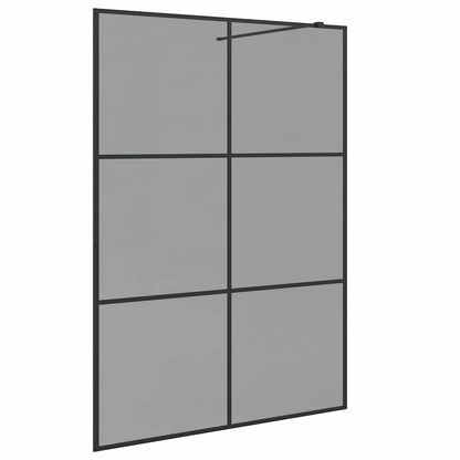 Inloop Douche Wand Zwart 140 x 195 cm gehard glas