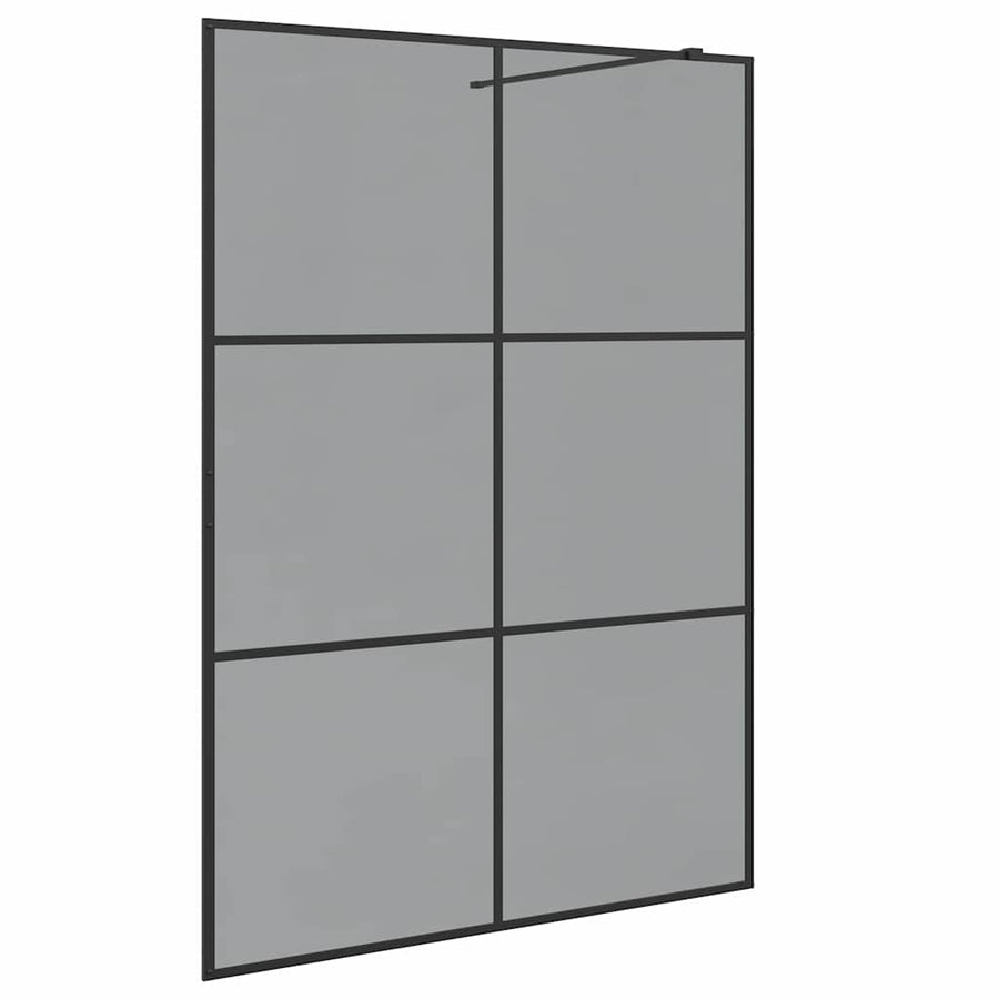 Inloop Douche Wand Zwart 140 x 195 cm gehard glas