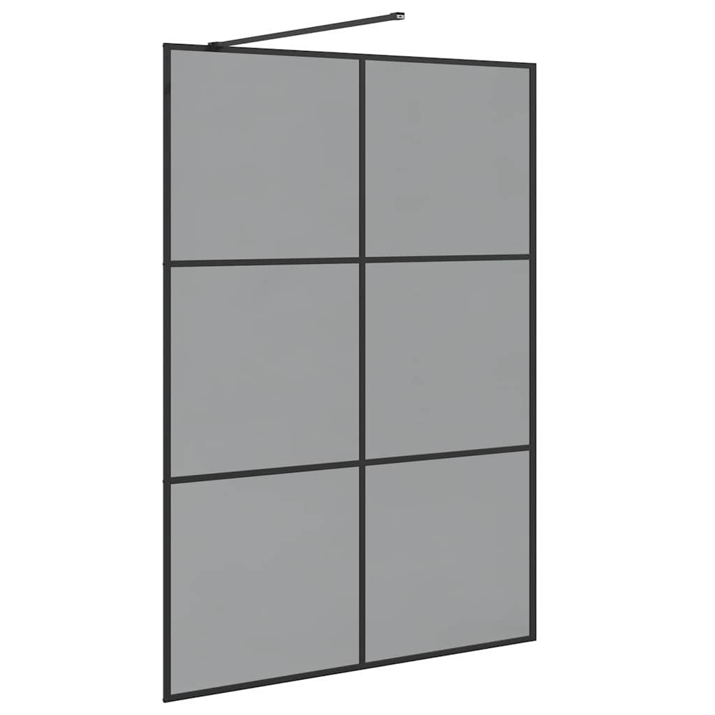 Inloop Douche Wand Zwart 140 x 195 cm gehard glas