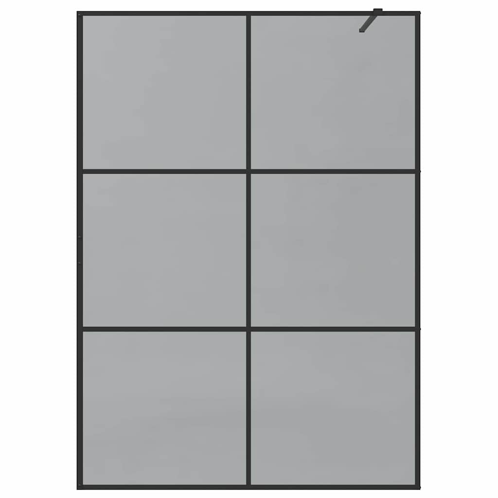 Inloop Douche Wand Zwart 140 x 195 cm gehard glas