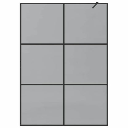 Inloop Douche Wand Zwart 140 x 195 cm gehard glas