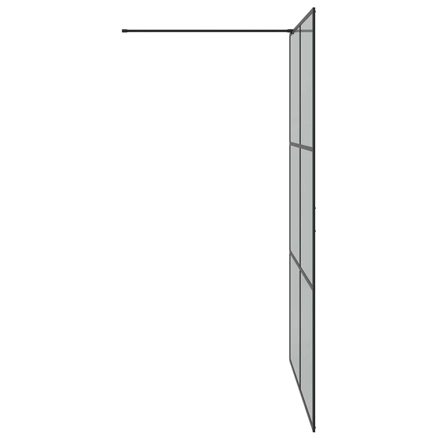 Inloop Douche Wand Zwart 140 x 195 cm gehard glas