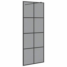 Inloop Douche Wand Zwart 80 x 195 cm gehard glas