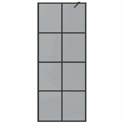 Inloop Douche Wand Zwart 80 x 195 cm gehard glas