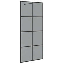 Inloop Douche Wand Zwart 90 x 195 cm gehard glas