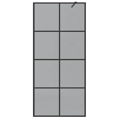 Inloop Douche Wand Zwart 90 x 195 cm gehard glas