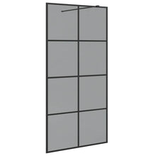 Inloop Douche Wand Zwart 100 x 195 cm gehard glas