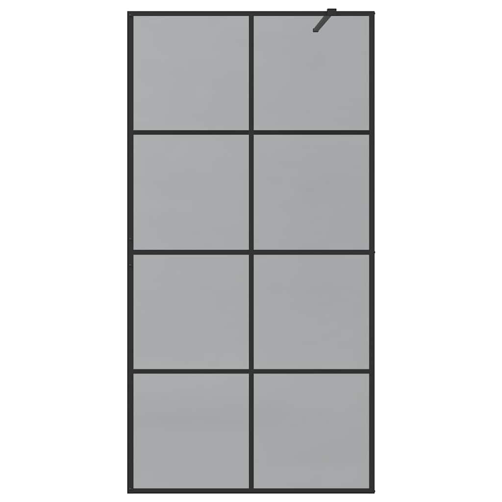 Inloop Douche Wand Zwart 100 x 195 cm gehard glas