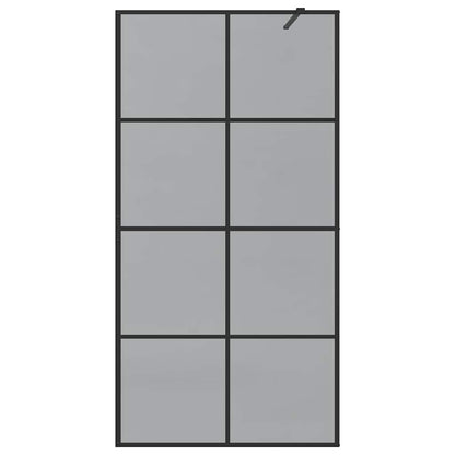 Inloop Douche Wand Zwart 100 x 195 cm gehard glas