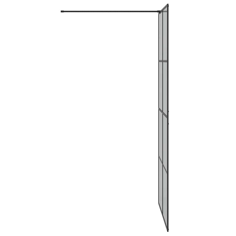 Inloop Douche Wand Zwart 100 x 195 cm gehard glas