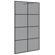Inloop Douche Wand Zwart 115 x 195 cm gehard glas