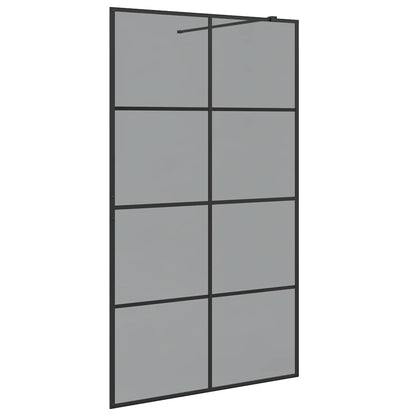 Inloop Douche Wand Zwart 115 x 195 cm gehard glas