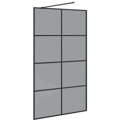 Inloop Douche Wand Zwart 115 x 195 cm gehard glas