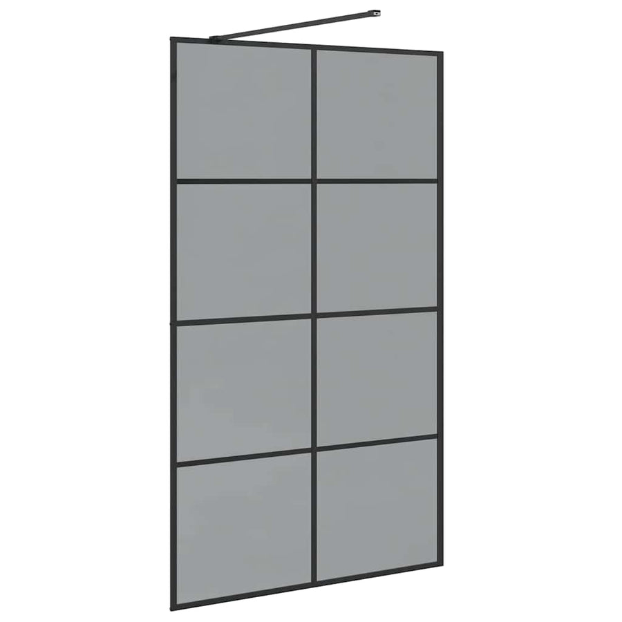Inloop Douche Wand Zwart 115 x 195 cm gehard glas