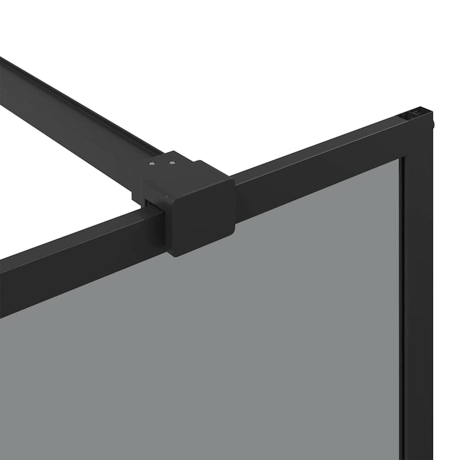 Inloop Douche Wand Zwart 140 x 195 cm gehard glas